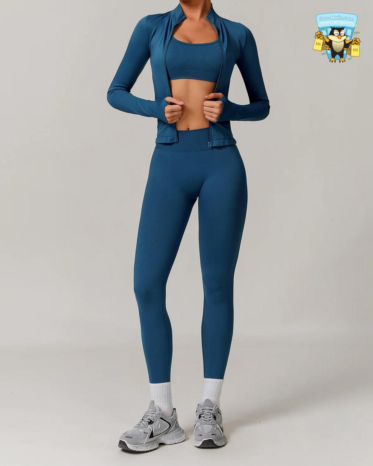 Seamless Yoga Set for Women 2/3PCS Sports Bra & Leggings Fitness Tracksuit