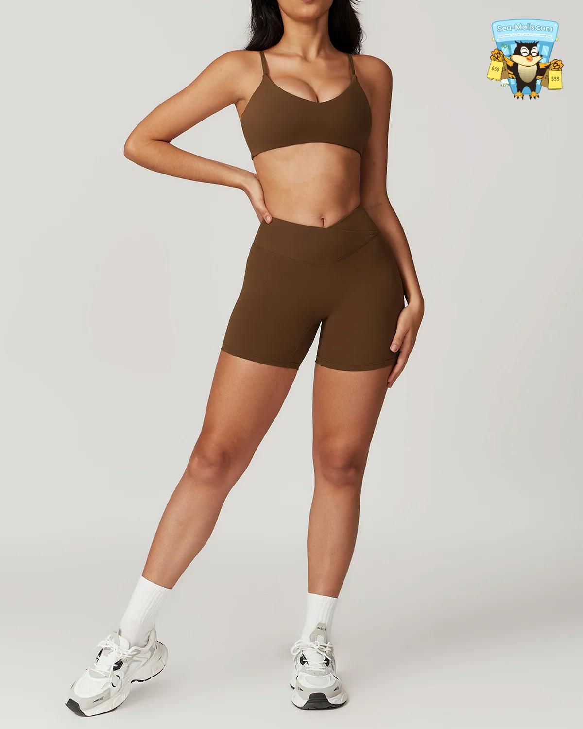 Women’s Yoga Set 2-Piece Sportswear Crop Top & High-Waist Leggings