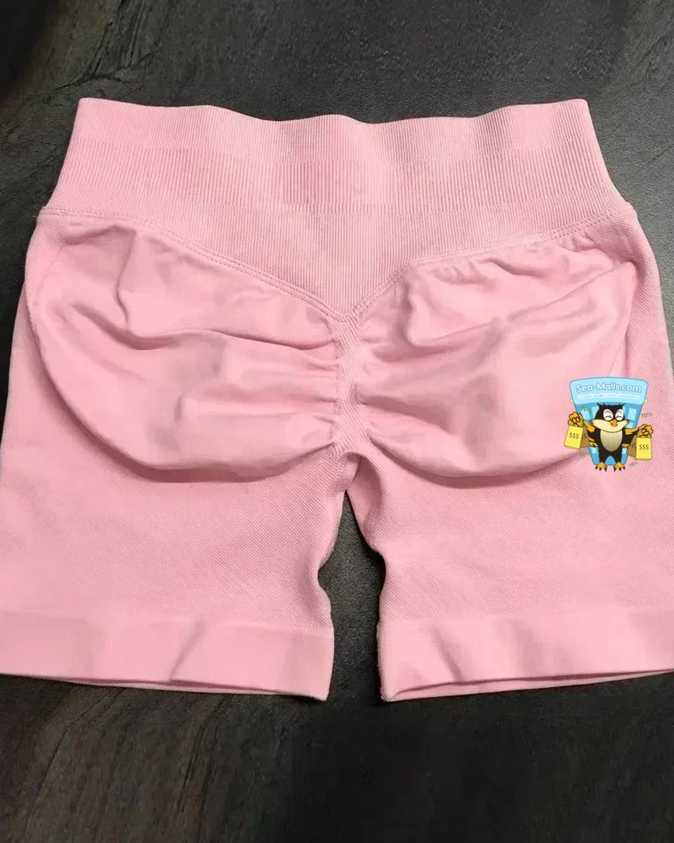 Low Waist Seamless Yoga Shorts Scrunch Bum Workout Fitness