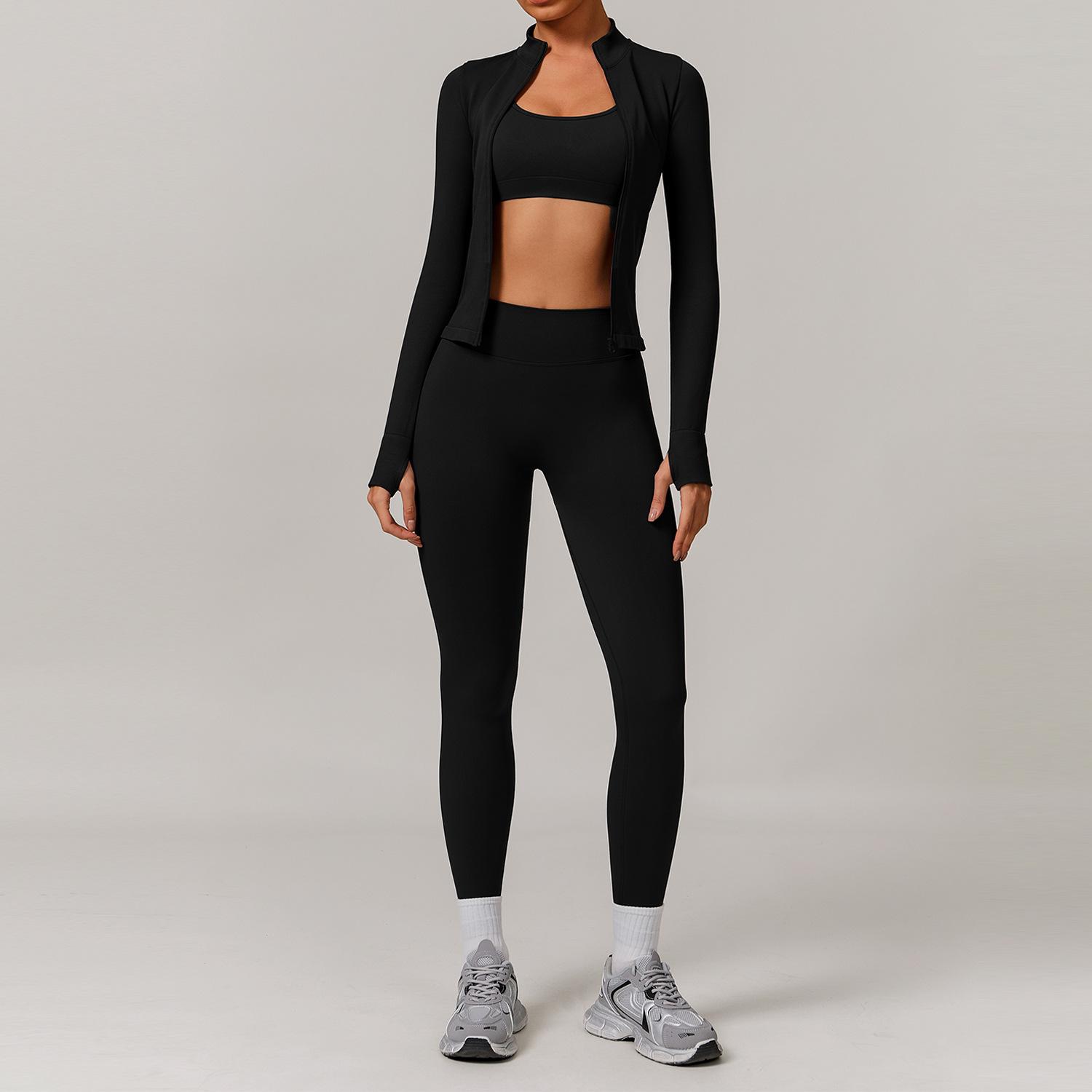 Seamless Yoga Set for Women 2/3PCS Sports Bra & Leggings Fitness Tracksuit