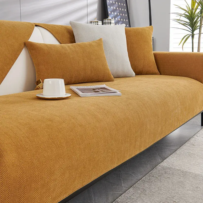 1PC Chenille Fabric Sofa Seat Cover Universal Non-Slip Couch Towel Sofa Protective Slipcover Pad for Home Decor funda sofá 쇼파커버