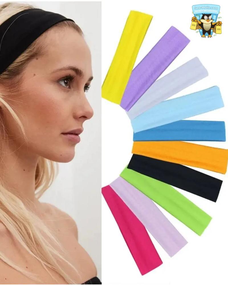 Sweat Absorbing Elastic Sports Yoga Hair Band