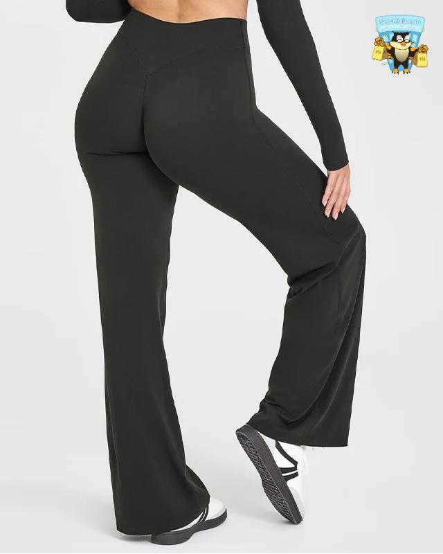 Women’s Straight-Leg Yoga Pants High-Waist Wide-Leg Style
