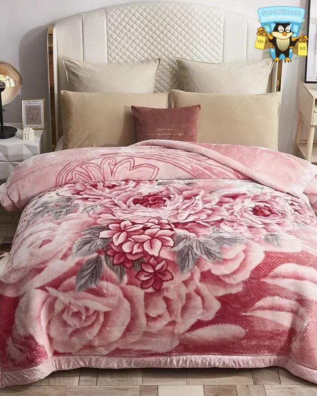 Warm Weighted Raschel Blanket Plush Comforter