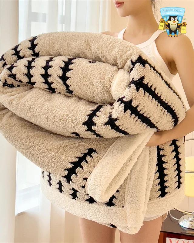 Thickened Warm Flannel Blanket Super Soft Cozy Comfort