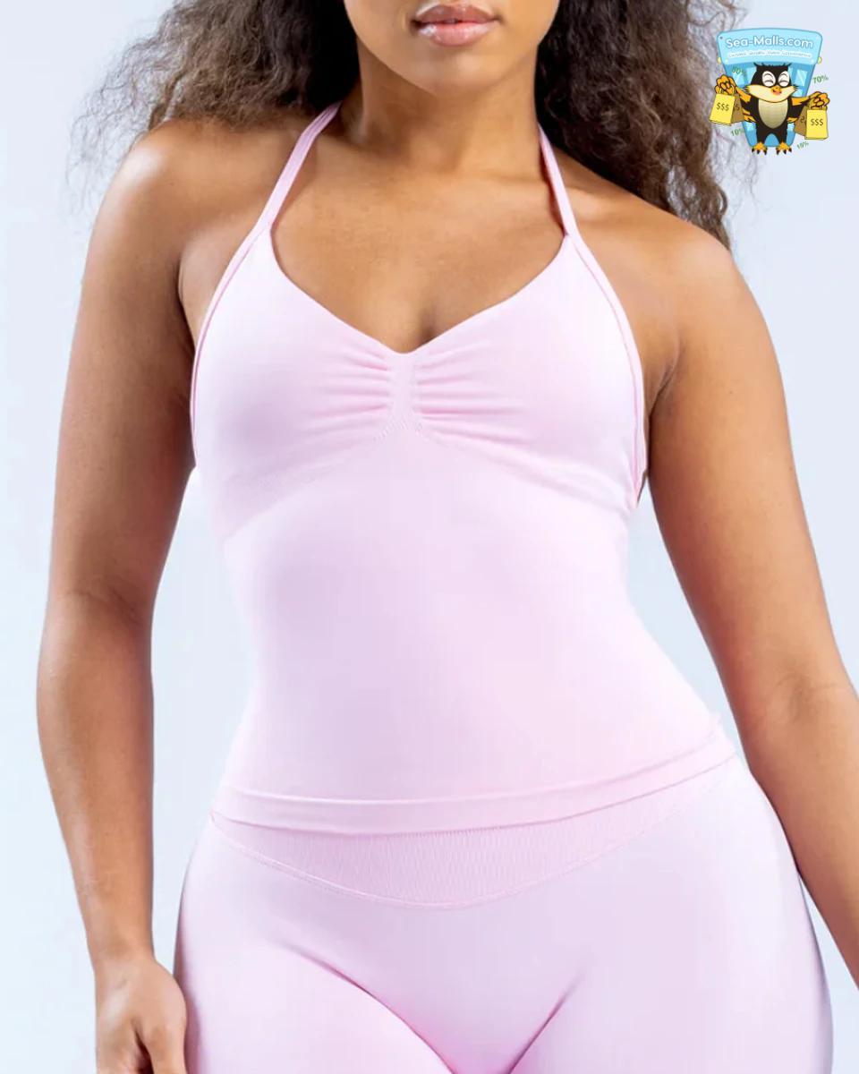 Longline Strappy Halterneck Yoga Top