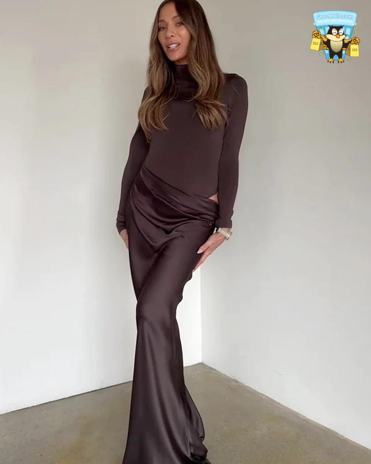 Sleeveless Satin Maxi Dress