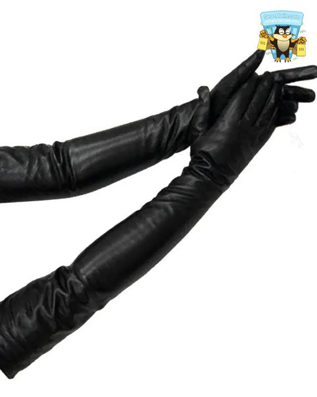 Women's Long Sheepskin Leather Gloves