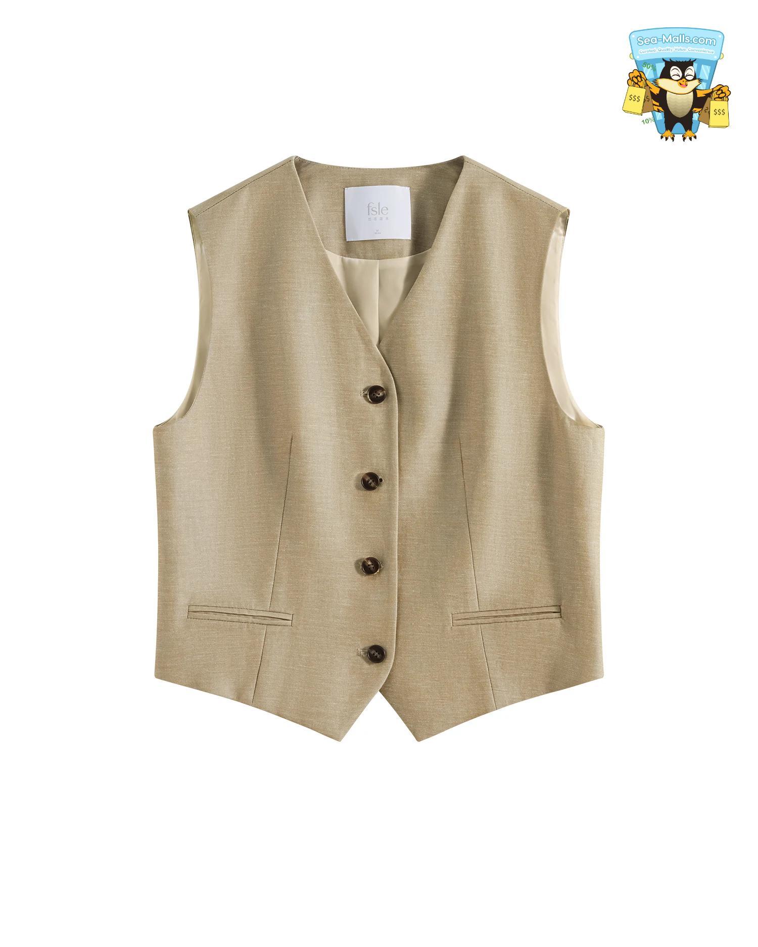 Summer Old Money Vest & Wide-Leg Pants Set – Vintage Tailored Two-Piece