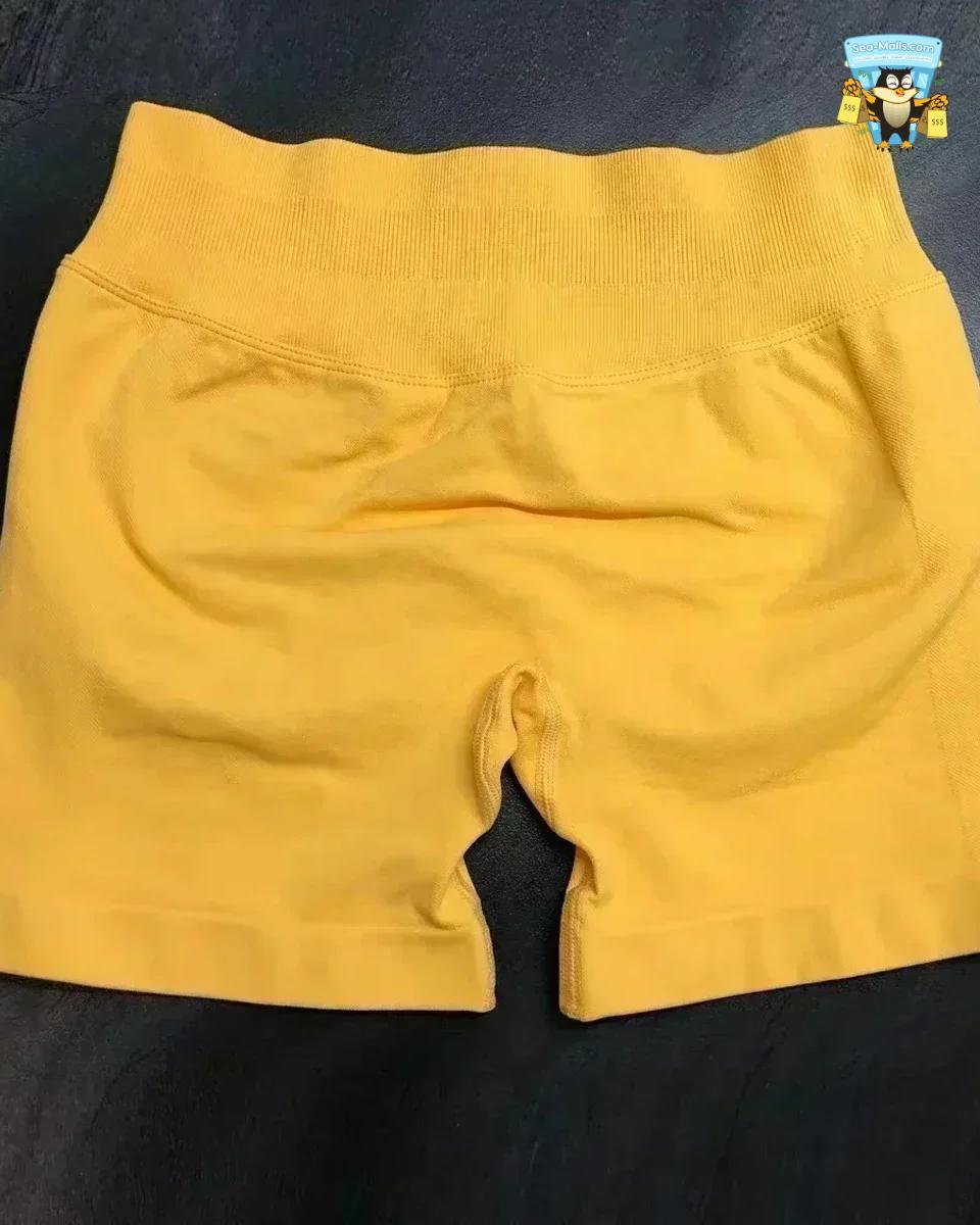 Low Waist Seamless Yoga Shorts Scrunch Bum Workout Fitness