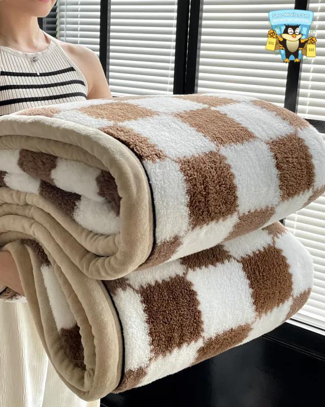 Velvet Fleece Winter Blanket Soft Warm Sofa & Bed Use