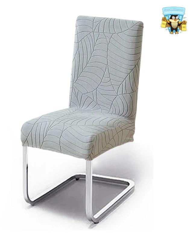 Leaf Jacquard Spandex Chair Cover Dining Room Slipcover