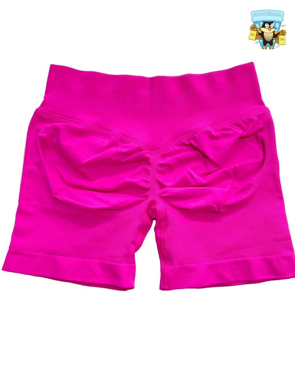Low Waist Seamless Yoga Shorts Scrunch Bum Workout Fitness