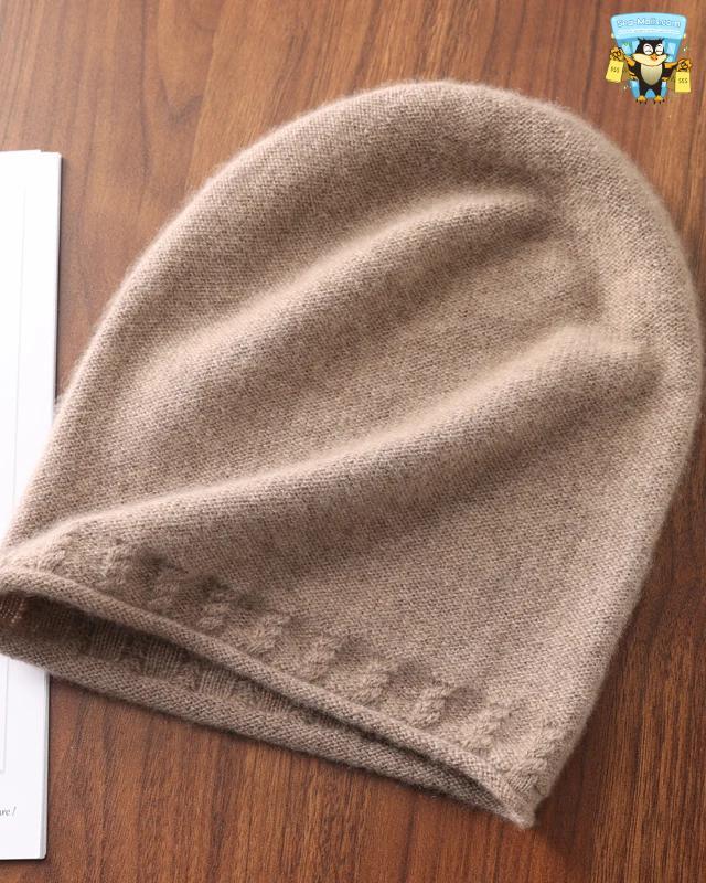 Unisex Soft Curly-Brimmed 100% Merino Wool Knitted Beanie