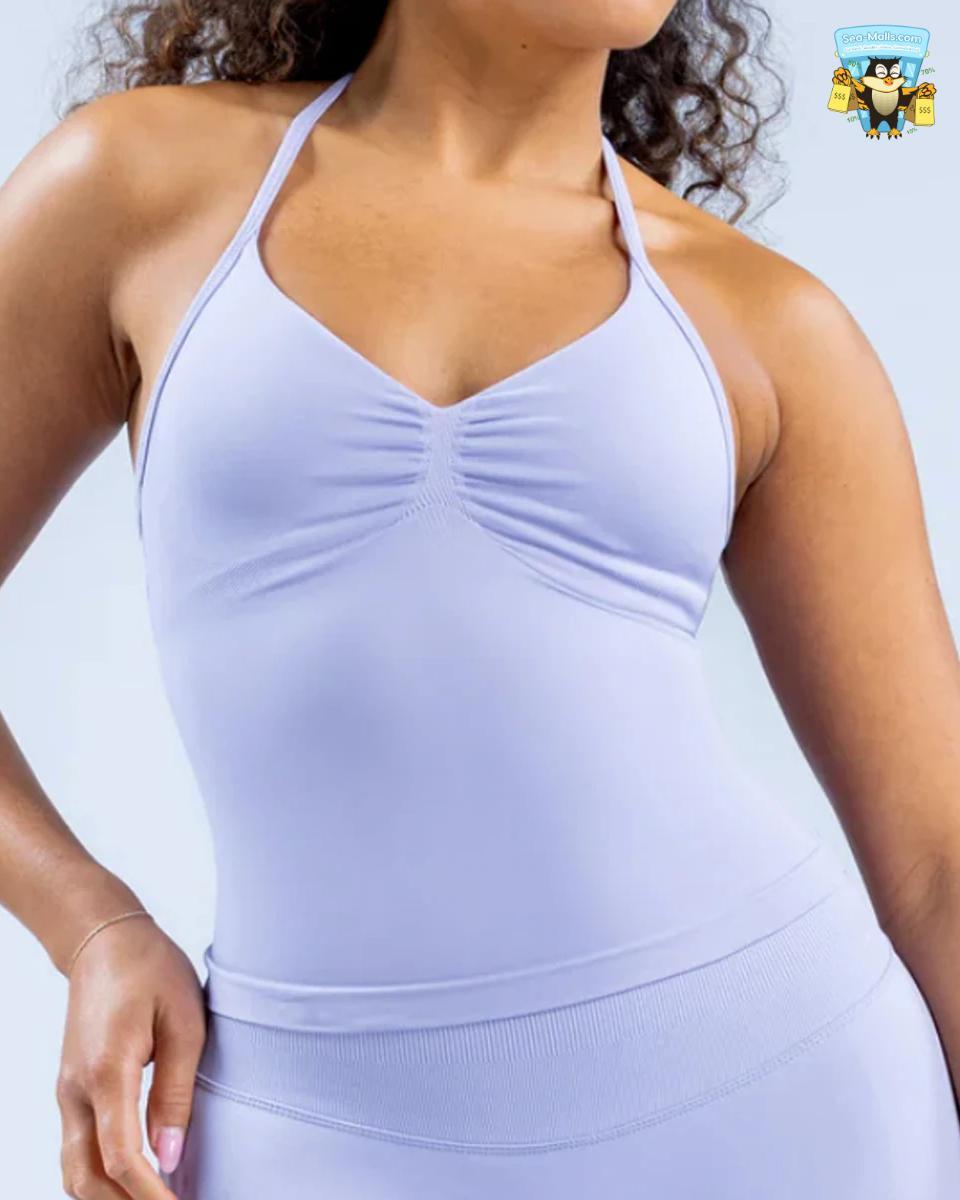 Longline Strappy Halterneck Yoga Top