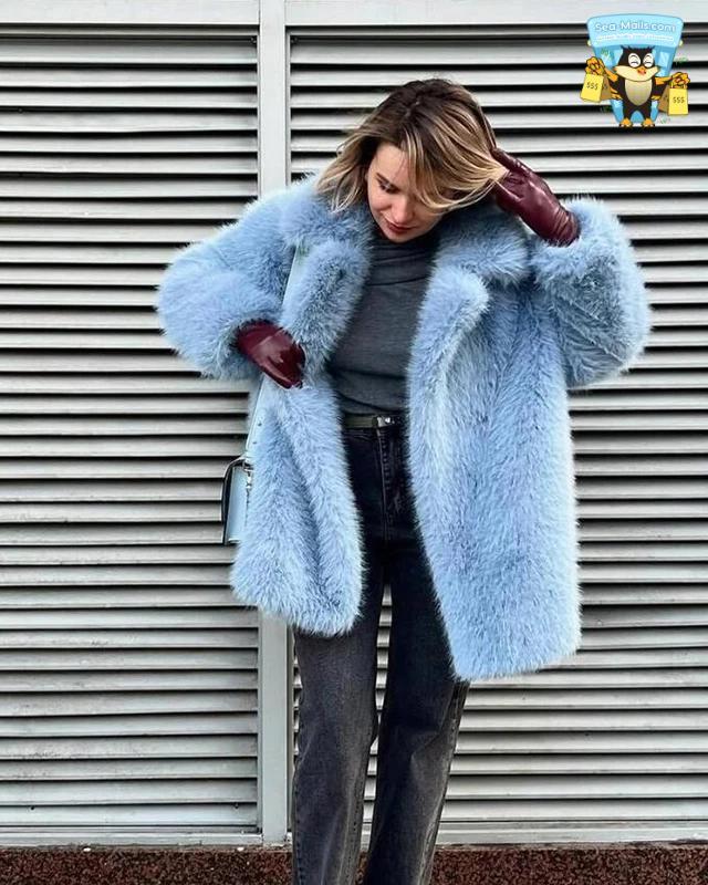 Luxury Faux Fur Long Coat Women Winter Thick Warm Overcoat