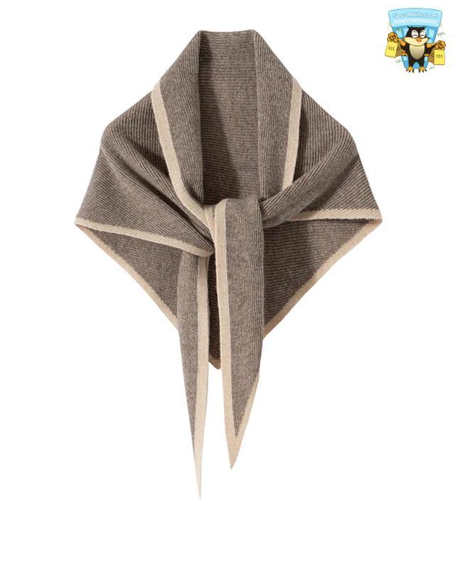 Triangle Design Cashmere Scarf Shawl – Soft Winter Knit Neck Warmer