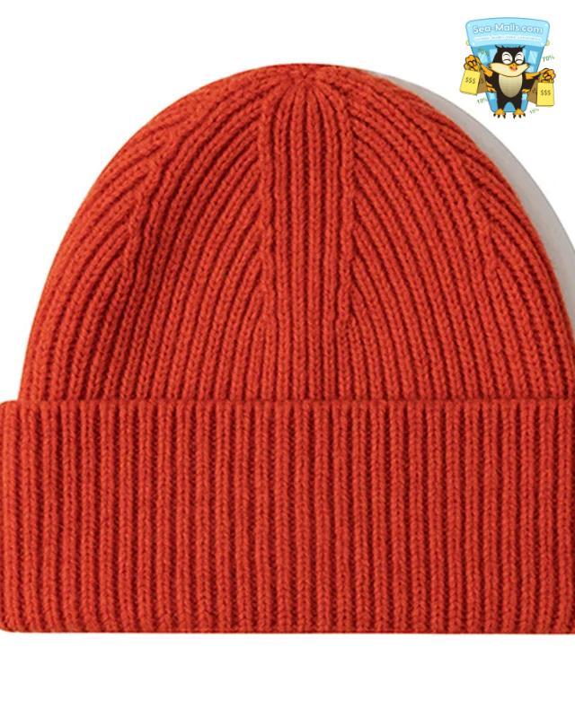 100% Merino Wool Winter Beanie Unisex Soft Knit Hat