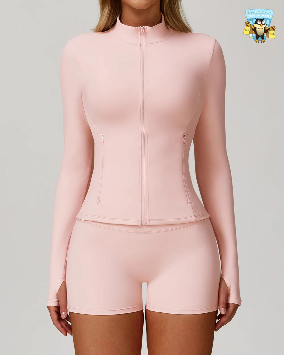 Women’s 2/3PCS Yoga Suit Set – Long Sleeve, Sports Bra & Leggings