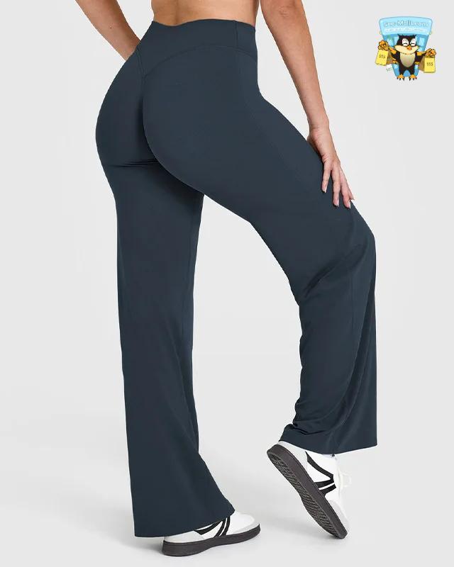 Women’s Straight-Leg Yoga Pants High-Waist Wide-Leg Style