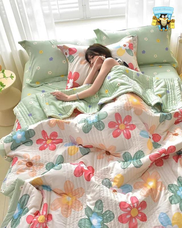 Lightweight Quilted Summer Duvet Blanket