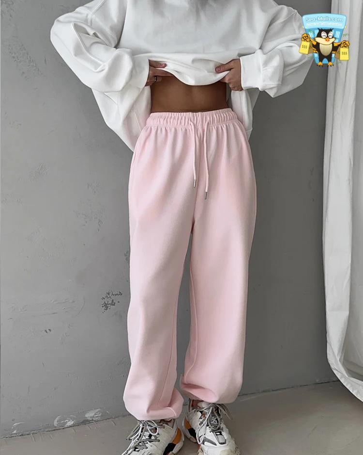 High-Waist Jogger Sweatpants for Women