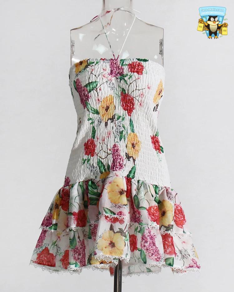 Cut Out Layered Hem Strapless Sleeveless Mini Dress