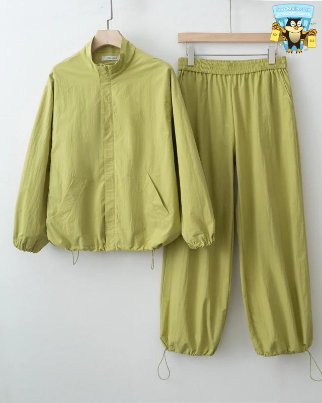 Women’s Casual Sports-Style Jacket and Pants Set – Autumn Two-Piece Outfit