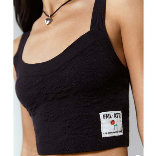 Rose Pump Cami Top - Black