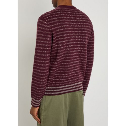  LOEWE Extra 15% Off Code: EXTRA15 Striped knit wool-blend jumper 