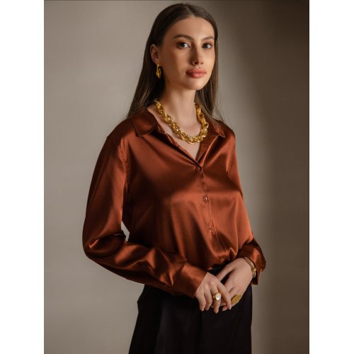 19Momme Silk Basic Lapel Shirt 