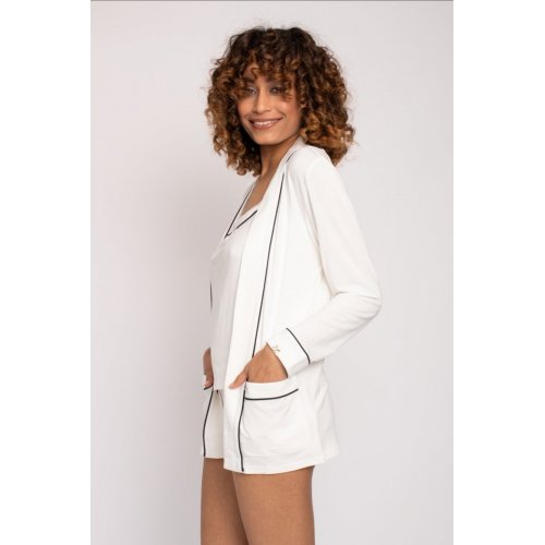 Bamboo Nightwear Jacket in Cream