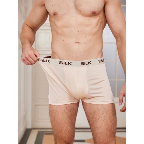 3Pcs Men‘s Ultra Soft Comfy Silk Knitted Boxer Underwear 