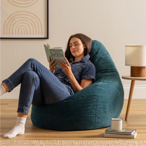 Dalton Medium Beanbag Corduroy Teal | Green | Teal | 1