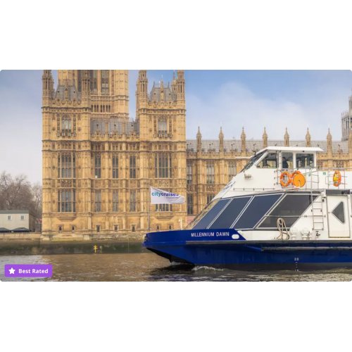  London Sightseeing Single or Return Ticket for Child or <span style='filter: blur(2.5px);'>*****</span> on 35% Off - Thames Views from Open-Air Decks! 