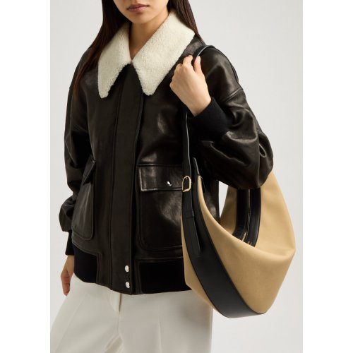  KHAITE Augustina panelled canvas hobo bag 