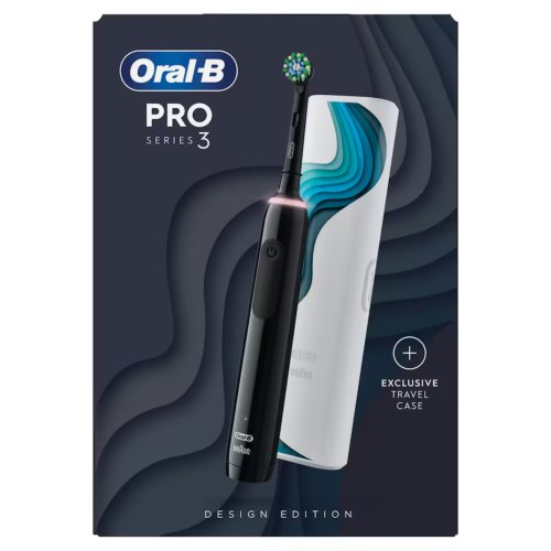 <span style='filter: blur(2.5px);'>****</span>-B Pro 3 3500 Black Electric Toothbrush with Riso Art Travel Case