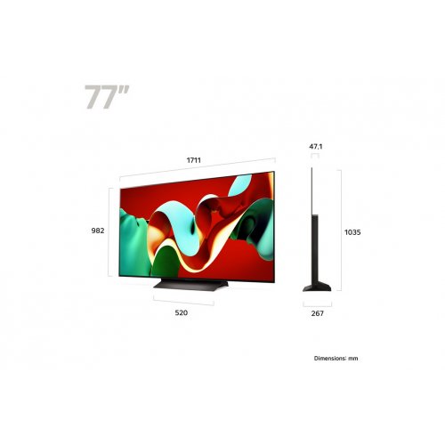  77 inch LG OLED evo AI C4 4K Smart TV 2024