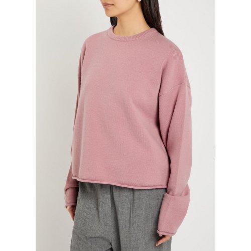  EXTREME CASHMERE N°426 Comfy roll-trimmed cashmere-blend jumper 