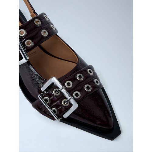 GANNI Buckle Ballerina Flats