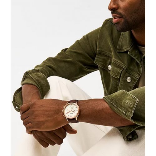 Fenmore Multifunction Brown Leather Watch