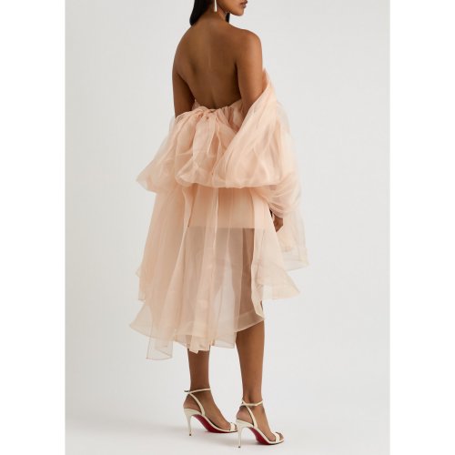 ZIMMERMANN - Crush strapless silk-organza mini dress 