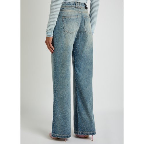  BALMAIN Embroidered wide-leg jeans 