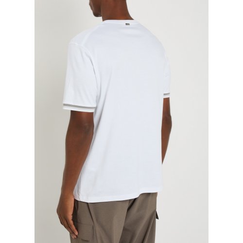  HERNO Striped-trim cotton T-shirt 