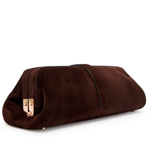  GABRIELA HEARST Baguette suede clutch bag 