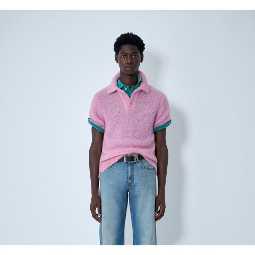 ERL Mohair-Blend Polo Shirt