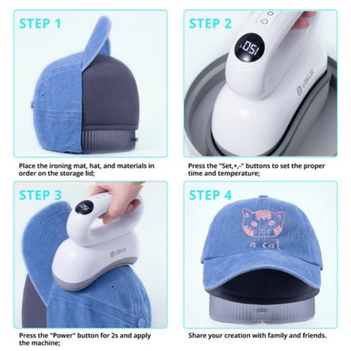 LOKLiK ImPress™Hat Heat Press Machine With Vinyl Box For Free,for trucker hat&cap 