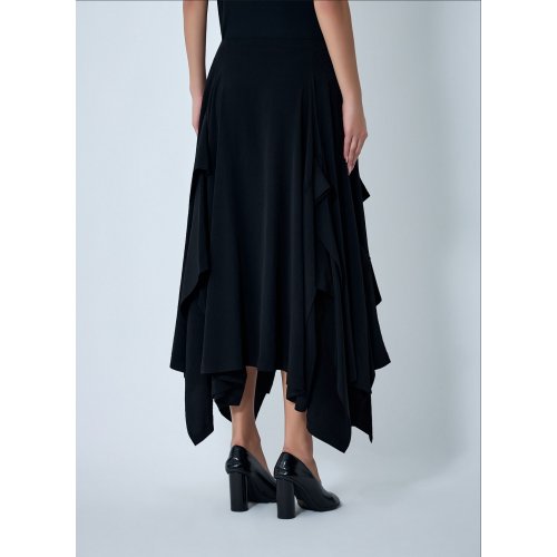 Yohji Yamamoto Paneled Flare Midi Skirt