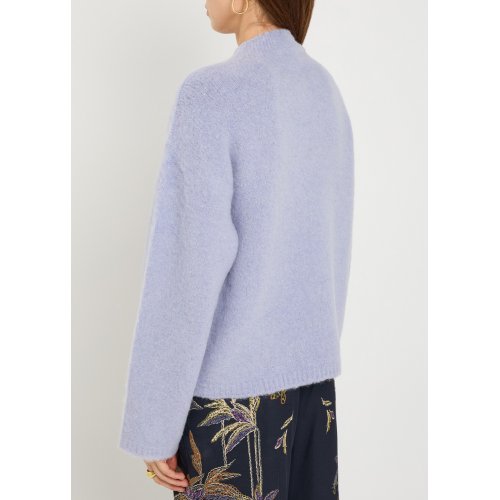  FORTE_FORTE Mock-neck brushed wool-blend jumper 