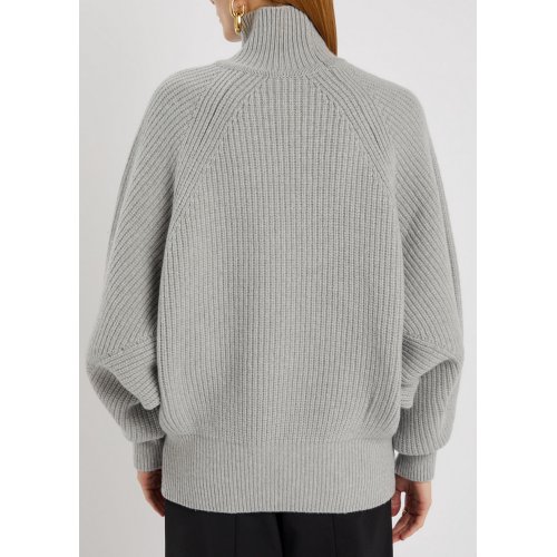  BALMAIN  Batwing ribbed wool jumper 